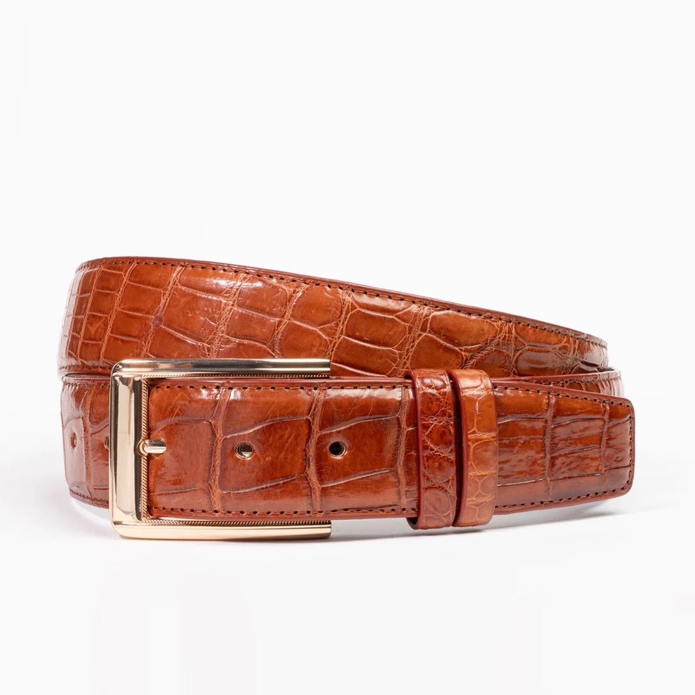 482. NWT MENS SHERRILL & BROTHERS HALL 30 GENUINE CROCODILE BELT